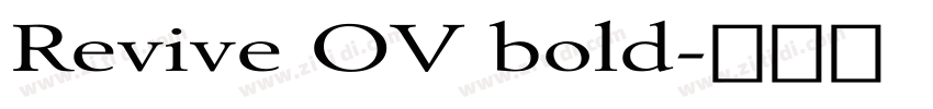 Revive OV bold字体转换